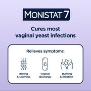 Monistat 7 Day Womens Yeast Infection Treatment, 7 Disposable Miconazole Cream Applicator