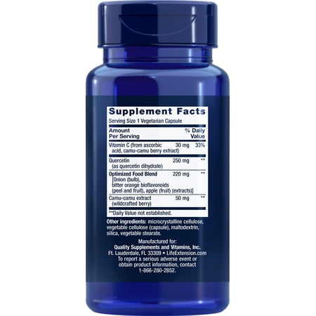 ライフエクステンション ケルセチン 250mg ベジタリアンカプセル 60粒 Life Extension Optimized お取り寄せ