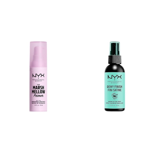 Prebase y espray fijador de maquillaje NYX PROFESSIONAL Vegan 16HR