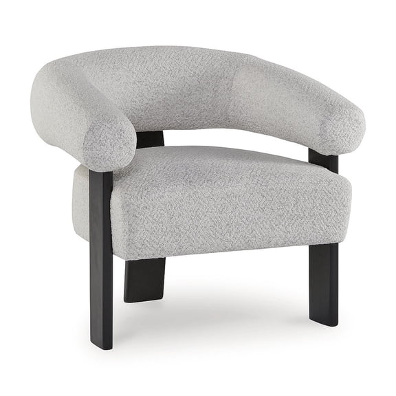 Signature Design by Ashley Dultish Barrel Back Accent Chair, Snow Gray
