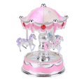 thumbnail image 1 of PENGXIANG Romantic Crown Music Box Emit Clockwork Carousel Kid Birthday Gift(Pink), 1 of 6