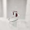 thumbnail image 6 of Natural Garnet Ring, Rough Garnet Gemstone Ring, January Birthstone, CROSS Band, 925 Sterling Silver, Womens Ring, Christmas, Thanksgiving, Handmade, Statement Jewelry, Rough Gemstone Jewelry, 6 of 6
