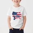 thumbnail image 2 of NAISIBABY Kids Boys 4th of July T-Shirt, Casual Summer Short Sleeve Crewneck Fashion Patriotic T-Shirt White Size 10, 2 of 5