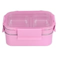 thumbnail image 3 of Bento Box, Recyclable Multipurpose Stainless Steel Bento Box Double Layer Safe Reusable With Compartment For School For Office For Travel Black,Pink,Green,Blue, 3 of 8