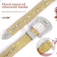 thumbnail image 2 of Men Women Rhinestone Belt Western Cowboy Cowgirl Shine Crystal Diamond Studded Luxury Strap Belts, 2 of 7