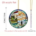 thumbnail image 2 of 2023 Glass Pattern Pendant Colored Glass Print Decoration Pendant Home Office Car Pendant Decoration, 2 of 3