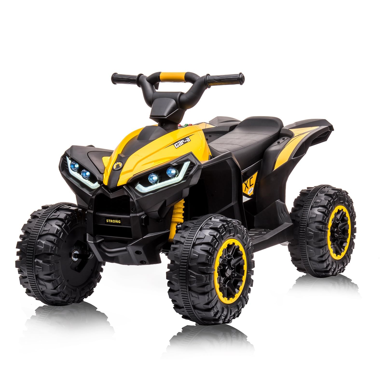 Accreate Battery Powered 12V Kids Electric ATV, Dual Motor 4-Wheeler with Parent Remote, Music Dashboard, 1.9–3.1 MPH, 7AH, Shock Absorber, Front Lights, for Children Ages 3–8, 40–60 Min Run Time