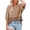 Coffee, variant on Women's Round Neck Top Short Sleeve Solid Color Summer Blouse Casual Comfortable Basic Tee for Easy Weekend Style