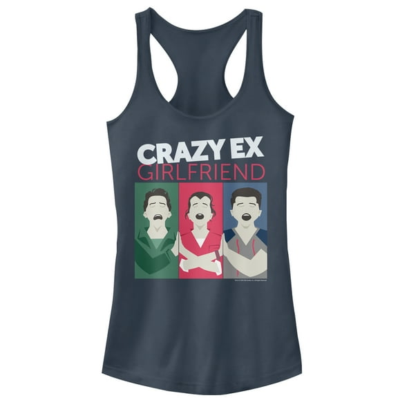 Junior's Crazy Ex-Girlfriend No One is Singing My Song Panel  Racerback Tank Top Indigo X Large