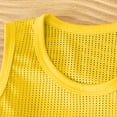 thumbnail image 6 of Hrsba Girls Summer Top Solid Color Mesh Fabric Crew Neck Sleeveless Top For Kids Casual Summer Soft Lightweight Breathable Comfortable Top, 6 of 6
