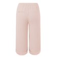 thumbnail image 4 of Yubnlvae Linen Bubble Wrinkle 3/4 Pants - Women's Lightweight Muslin Cropped Trousers, Elastic Waist Beach Pants with Pockets for Summer (Pink | 3XL), 4 of 5