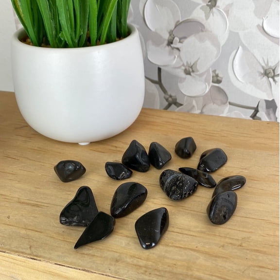 Crystal Joys 1 piece Black Jasper Tumbled Stone – 1" Polished Gemstone