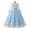 Sky Blue, variant on Girls Elegant Long Sleeve Lace Tulle Floor Length Formal Dress Princess Girl Gown Wedding Party