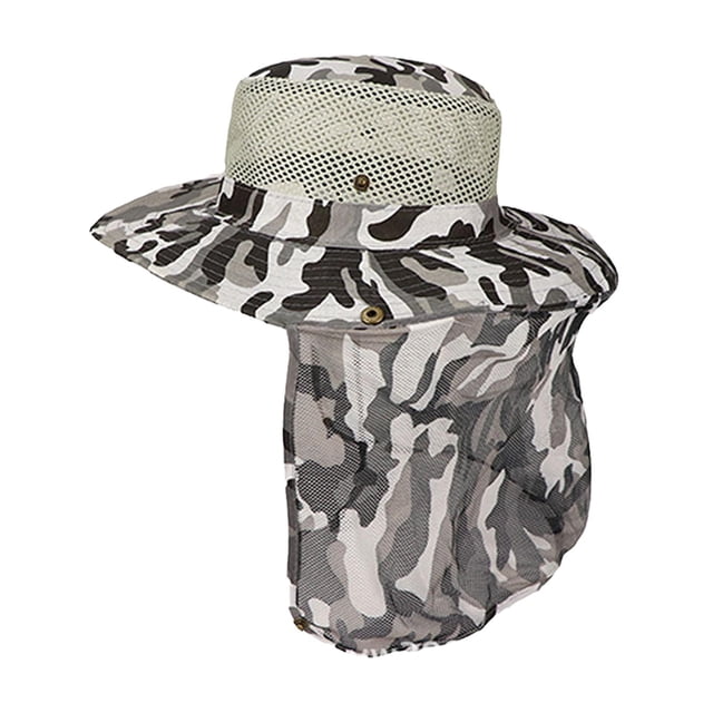 Sombrero de ala ancha, protección solar, con solapa para el cuello, ligero, para playa y escalada C