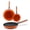 Tangerine, variant on KITESSENSU Enameled Cast Iron Skillets, Non Stick Frying Pans Set with Durable Wooden Handle, 8&10&12 Inch Cast Iron Pans for Multi-Cooking, Pre Seasoned Cookware Set - Gradual Burgundy Red