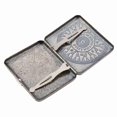 thumbnail image 3 of Retro Bronze Metal Cigarette Box Case Double Sided Pocket Holder for 20 Cigarettes (#6), 3 of 3