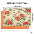 thumbnail image 3 of Red and Green Floral Pattern Highly Absorbent Polyester Doormat Anti-slip Anti-fouling Indoor Outdoor Entrance Welcome Mat 32×20in., 3 of 8