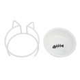 thumbnail image 1 of Gamelle surélevée en céramique pour chat, anti-glissement, inclinable, avec support en métal, pour animaux de compagnie, chats et chiens, 1 of 4