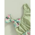thumbnail image 4 of Kmbangi Ensemble de Barboteuse pour Bébés Filles Imprimé Rabbit Sans Manches + Bandeau Été Décontracté 0-18M, 4 of 8