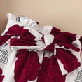 thumbnail image 7 of NOLDARES Newborn Baby Girl Outfit Ruffle Romper Dress Shorts Coming Home Clothes Set(Wine,3-6 Months), 7 of 7