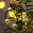 thumbnail image 4 of Cadena de luces, resistente al agua, 20 luces LED de metal Goble Lantern, luces solares con 8 modos de iluminación ambiental para bodas en el jardín JAMW Sencillez, 4 of 5