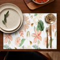 thumbnail image 4 of Pioneer Flower Floral Print Pattern Summer Placemats Table Placemats Set Of 6-Linen Kitchen Washable Placemats Table Mats 12x18 Inch Non-Slip Heat Resistant, 4 of 5