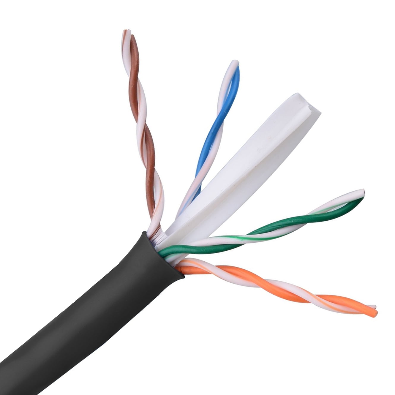 CAT6E 550MHz Cable, 4 Pair, UTP, Riser Rated (CMR), Solid Bare Copper