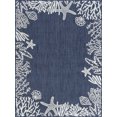 thumbnail image 3 of 4x6 Water Resistant, Indoor Outdoor Rugs for Patios, Front Door Entry, Entryway, Deck, Porch, Balcony | Outside Area Rug for Patio | Navy, Coastal | Size: 4' x 5'3'', 3 of 8