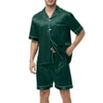 thumbnail image 6 of Wancir Mens Silk Satin Pajamas Set Long Sleeve Sleepwear Button-Down Pj Two-piece Loungewear with Long Pants S-XXL, 6 of 6
