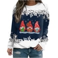 thumbnail image 2 of EGNMCR Chandail en Molleton de Noël pour Femmes T-shirt Imprimé d'Hiver Manches Longues Blouse Col Rond Hauts Décontractés, 2 of 4