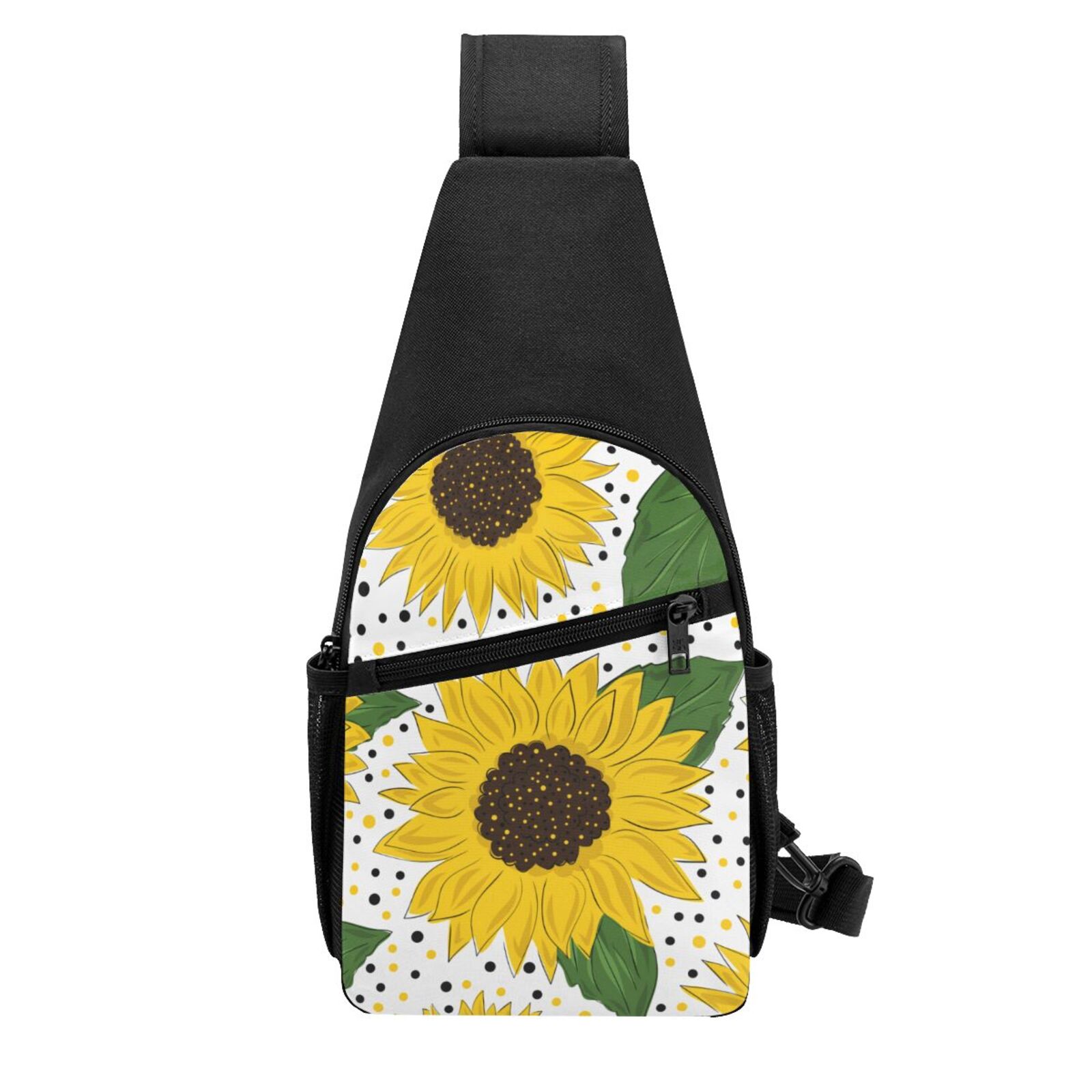 Xecao's Sunflowers Print Sling Bag: A Versatile Chest, Shoulder, and Crossbody Backpack for Casual Days Out, Perfect for Both Men and Women