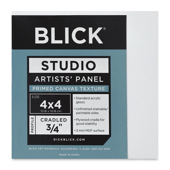Blick Studio Artists' Board - 4" x 4" x 3/4", Traditional