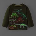 thumbnail image 6 of HCNTES Toddler Boy Shirts Boys Long Sleeve Crew Neck T-Shirt with Dinosaur Print | Soft Cotton, 6 of 9