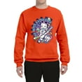 thumbnail image 2 of Wild Bobby, The Betty Experience Guitars Betty Boop Unisex Crewneck Sweatshirt, Orange, Small, 2 of 5