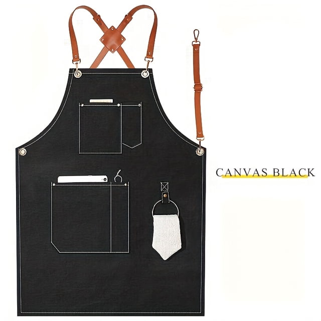LNGOOR Work Uniforms for Chefs in Cafes And Tea Shops Including Denim Aprons And Canvas Outfits for Baristas Suitable for Both Men And Women.