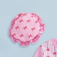 thumbnail image 6 of Xudanell Girls Tankini Swimsuit Sweet Pattern Printed Ruffle Hat Bathing Suit with Zipper Beach Swimwear Hot Pink 2-3 Years, 6 of 6