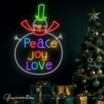 thumbnail image 2 of Glowneon Peace Joy Love Neon Sign, Peace Joy Love Led Sign, Custom Snowman Neon Light, 2 of 4