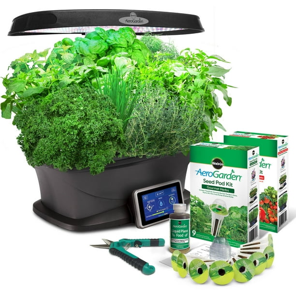 MiracleGro Aerogarden Bounty with Gourmet Herbs and Heirloom Cherry