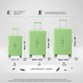 thumbnail image 2 of WINGOMART Ensemble de Bagages 3 Pcs Léger Durable Coque Rigide PC+ABS, Roues Doubles Pivotantes, Cadenas TSA - 22 Po/26 Po/30 Po - Vert, 2 of 9