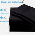 thumbnail image 4 of Universal Aft Berth 3 Piece 100% Egyptian Cotton 800TC The Best Boat V Berth Bedding Fits mattresses up to 12” Depth Durable & Easy Washable - Great Gift for Boaters ( Black ), 4 of 4