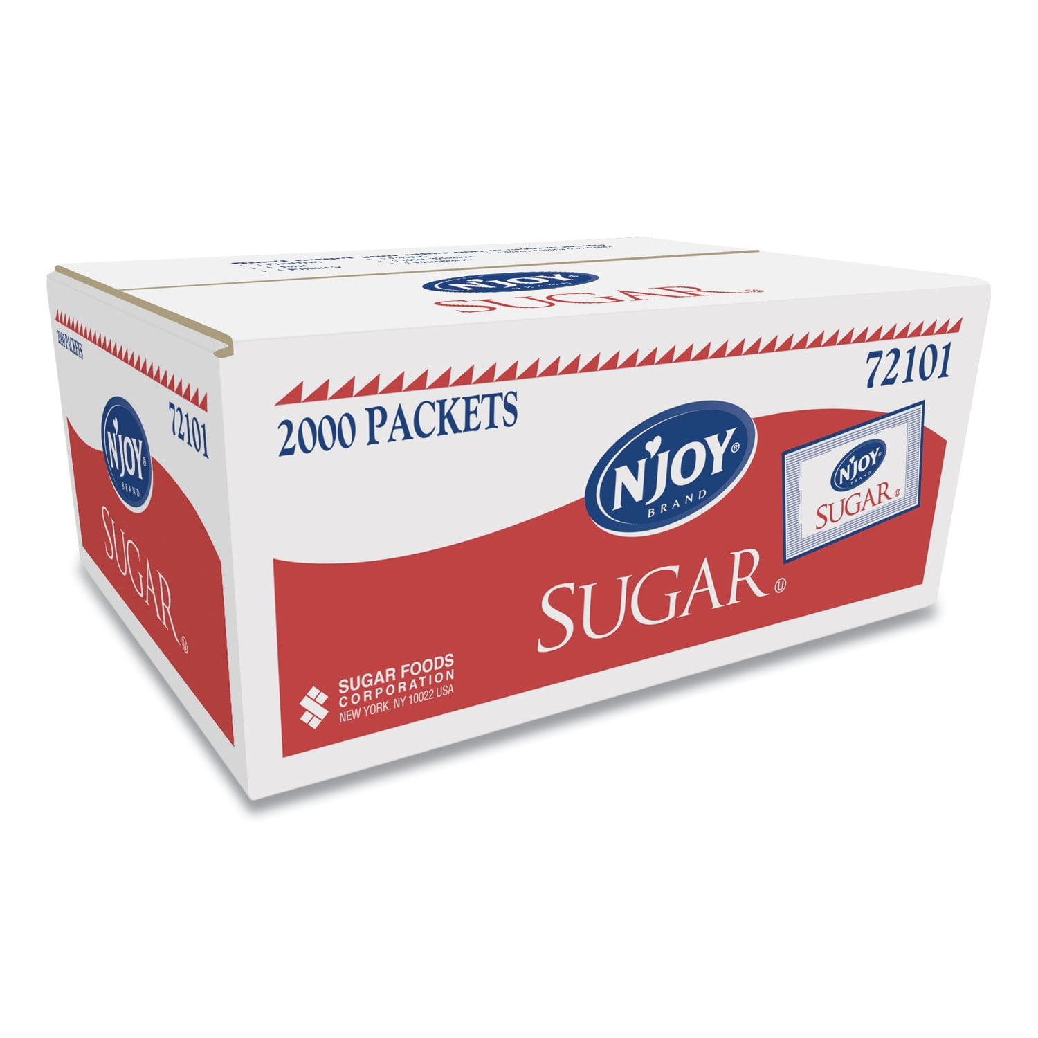 Njoy, SUG72101, N'Joy Sugar Packets, 2000 / Box