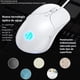 thumbnail image 5 of Mouse Gamer TECHWOLF Blanco USB RGB 4 Colores 6 Botones dpi Ajustable 7200 Clic Silencioso Diseño Er, 5 of 9