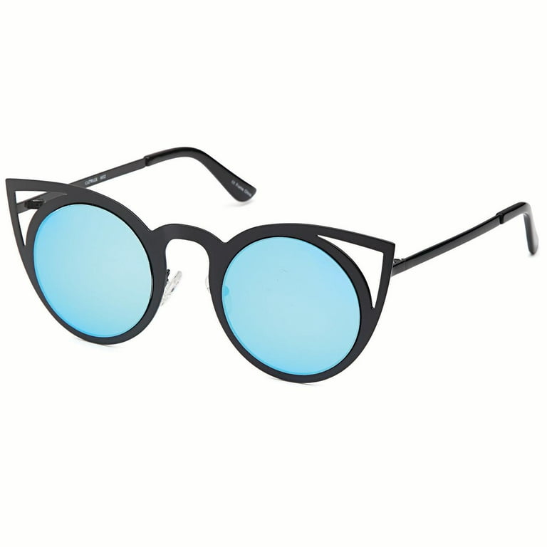 Women Round Fashion Eyeglasses Cat Eye Glasses Frames Metal Eyewear  Spectacles
