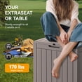 thumbnail image 3 of LHBCraft 31-Gallon Lockable Resin Deck Box, Waterproof Outdoor Storage Box for Patio Cushions & Accessories, 3 of 7
