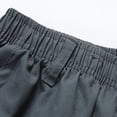 thumbnail image 6 of WIZUTIZ Men's Summer Cargo Capris Solid Color Drawstring Elastic Waist Pocket Workwear Cropped Pants Lightweight Polyester Breathable for Outdoor Hiking Daily Wear Mens Fashion, 6 of 8
