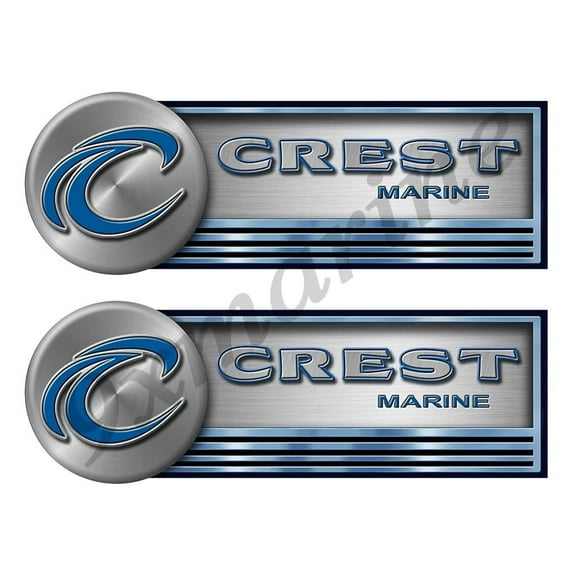 Two Crest Stickers for Boat Restoration - 10" long each