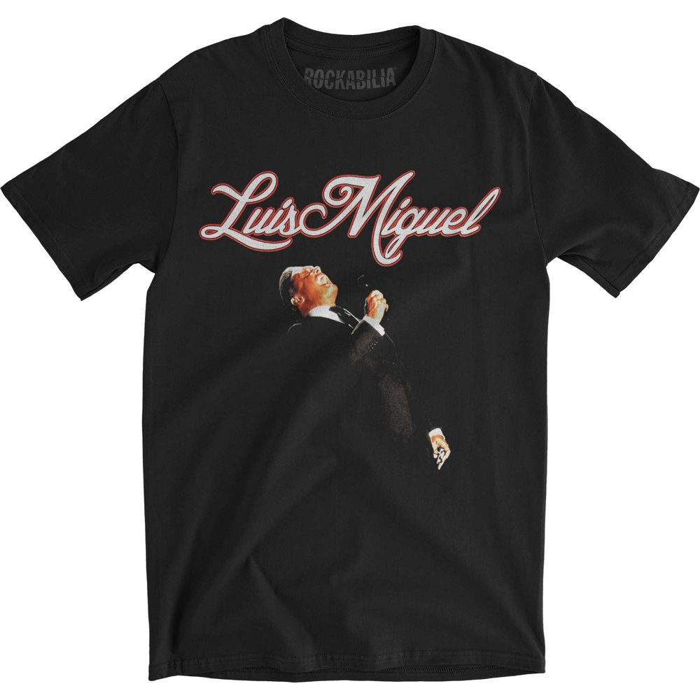 Luis Miguel Luis Miguel Men's Singing With Mic Slim Fit Tshirt Small
