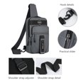 thumbnail image 5 of Qwtwty Mens Crossbody Bag Large Capacity Chest Bag Fashion Simples Multifunctional Men's Large Capacity Multilayer Storage Crossbody Bag on Clearance, 5 of 6