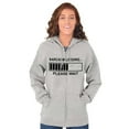 thumbnail image 4 of Sarcasm Loading Please Wait Unisex Fleece Graphic Zip Up Hoodie Brisco Brands 2X, 4 of 5