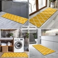 thumbnail image 2 of Yellow Geometric Quatrefoil Pattern Kitchen Rug Mat,Kitchen Runner Rugs Non Skid Washable,Decorative Kitchen Floor Mats for Kitchen,Sink,Laundry,17"X47", 2 of 5